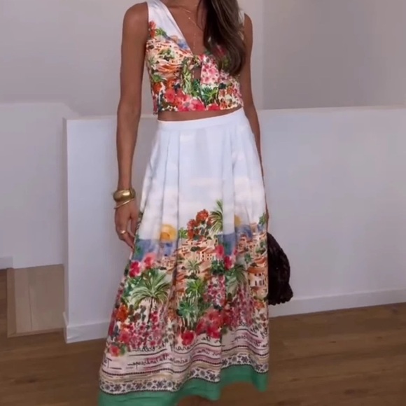 ZARA PRINTED KNOT TOP - Picture 15 of 15